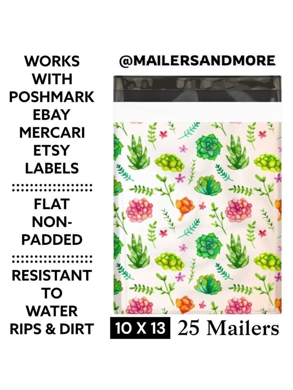 25 10X13 Poly Mailers Succulents  Shipping Envelopes PRICE IS FIRM - Picture 3 of 11